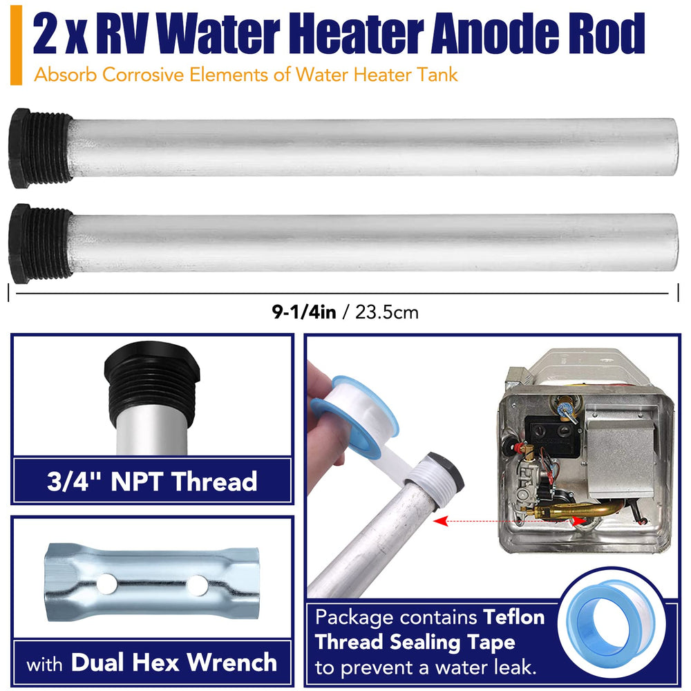 Skoutag flush wand stainless steel with dual spray for deep tank cleaning
