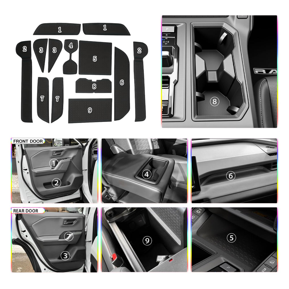SKTU door compartment liner for 2026 RAV4 keeps items secure during driving