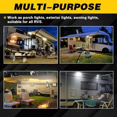 SKTYANTS outdoor RV light providing bright, safe illumination in all weather