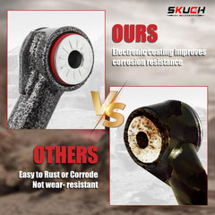 Heavy duty mounting supports a 2-4 inch lift setup.