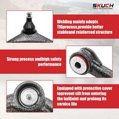 Urethane bushings improve drivability on rough roads.