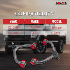 SKUCH 4X4 front upper arm optimized for 2-4 inch lift stabilizes mounting