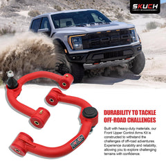 SKUCH 4X4 grease-injectable ball joints enable easy maintenance.