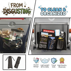 SKY STASH seat-pocket multi-pocket design keeps devices within reach