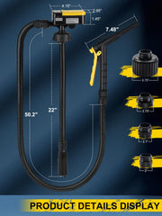SKYJDM 22-inch intake hose reaches tank bottoms efficiently