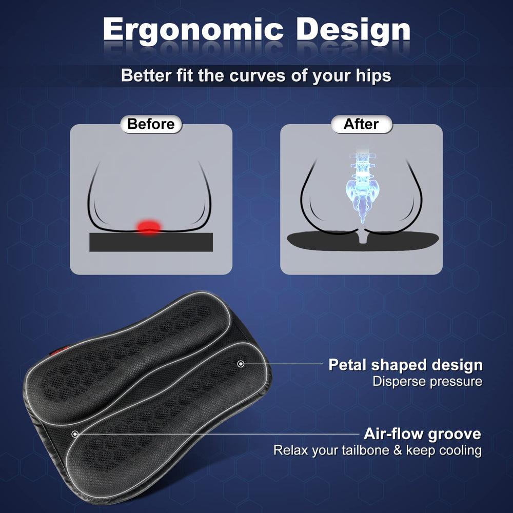 SkyJDM cushion features anti-slip bottom and straps for secure mounting.