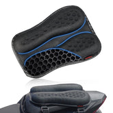 SkyJDM foldable passenger cushion for motorcycles folded for easy carrying.