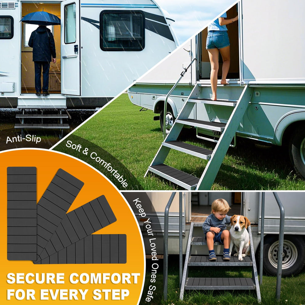 SkyJDM RV step covers install easily without tools for quick protection.