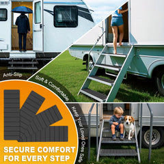 SkyJDM RV step covers install easily without tools for quick protection.