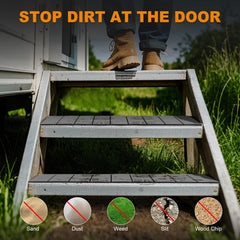 Trimmable edge design to fit different RV steps