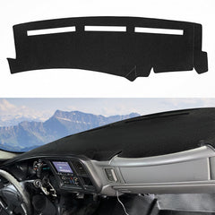 SkyloTEC dash cover on Silverado dashboard reduces glare and heat exposure.