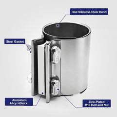 SKYMIRO durable clamp supports repair and assembly of various exhaust systems.