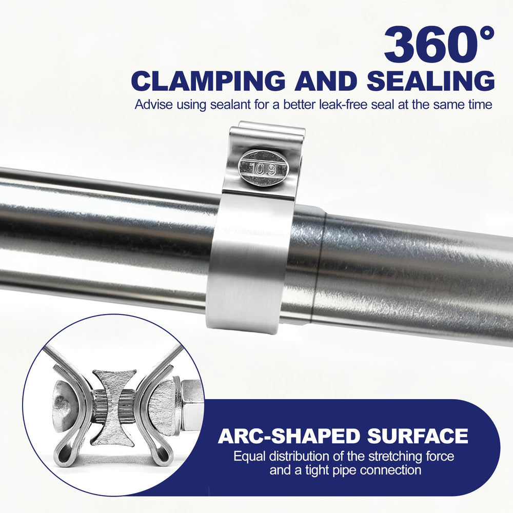 Skymiro no weld installation enables quick, tool free exhaust repairs.