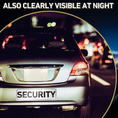 Skyygemm 4-pack security signs offer backups for multiple vehicles.