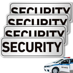 Skyygemm security sign 18x6 inch magnetic on vehicle improves daytime and nighttime visibility.