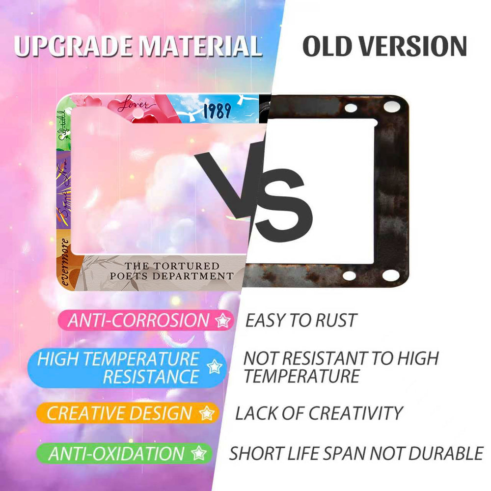 Durable SKZOHROT metal frame protects license plates against rust and weather