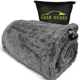 Sleek Dudes 2000GSM car-drying towel folded for fast, efficient drying.