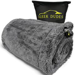 Sleek Dudes 2000GSM car-drying towel folded for fast, efficient drying.