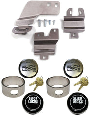Slick Locks FD-TR-FVK-Slide-TK side-door brackets secure Ford Transit without drilling.