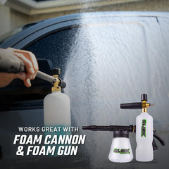 Slick Products concentrated formula dense lather communicates value and savings per bottle.