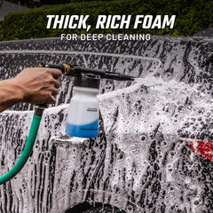 Slick Products Foam Gun universal attachment fits standard hoses for effortless setup.