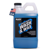 Slick Products hybrid ceramic wash-wax bottle pour for precise, mess-free dispensing.
