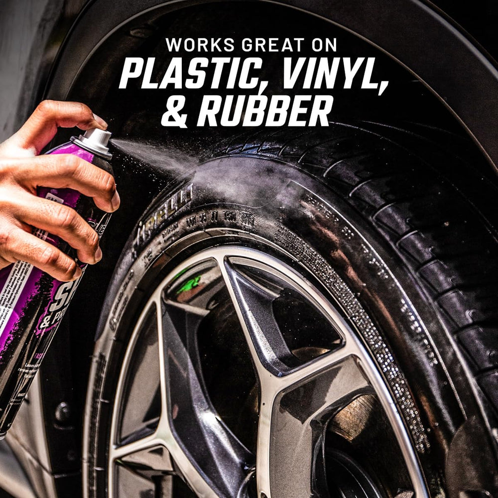 Slick Products Shine & Protectant creates instant like-new shine on rubber, vinyl, and plastic.