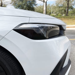 Easy install SlickMod overlay on Honda Civic headlights without removing the unit