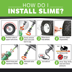 Slime 10009 golf cart tire application for off-road use.