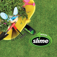 Slime 10009 lawn mower tire deployment showing non-highway tire protection.