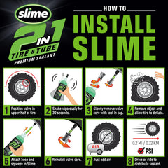 Slime 10194 valve-core tool included shown for simple installation.