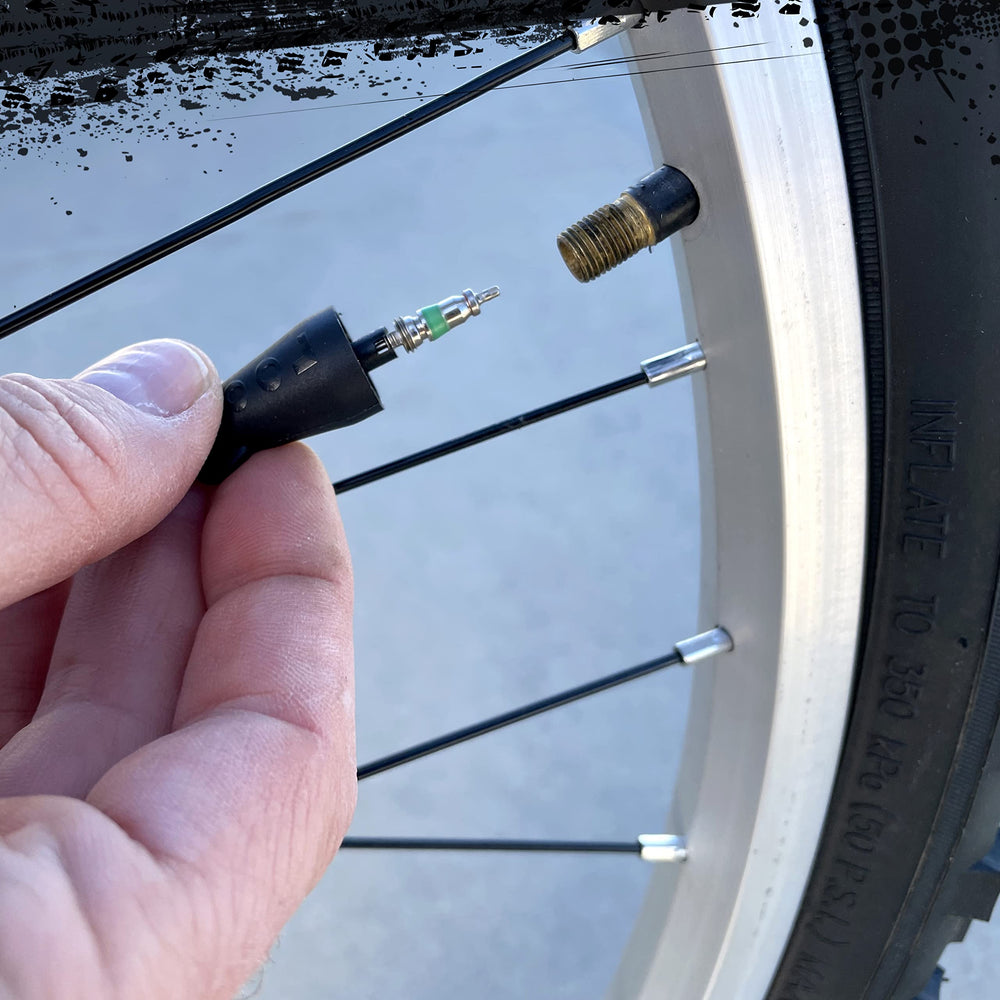 Slime sealant closeup demonstrates seeking and sealing a puncture.