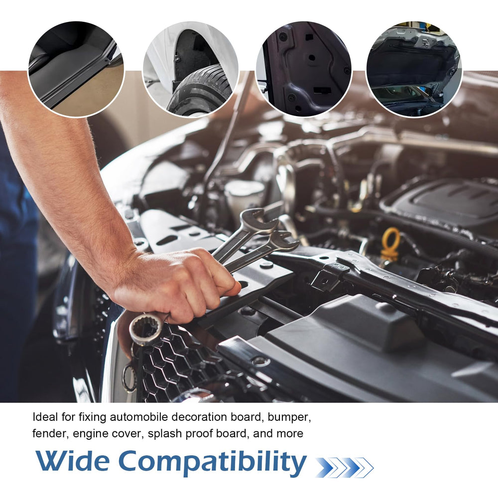 SLIMI under-hood fasteners demonstrated for easy, drilling-free installation.