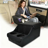 SLOGENTO backseat organizer center tray keeps devices and snacks within easy reach.