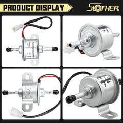 Slother fuel pump oil residue note emphasizes proper handling.