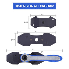 slrongpowlr ratcheting spreader applies even pressure to caliper pistons.