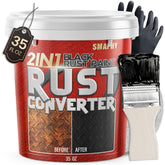 SMAPHY 2 in 1 rust converter bottle pour demonstrates rust treatment