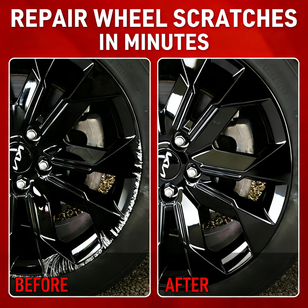 SMAPHY curb rash fix kit demonstrating an easy wheel repair