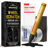 SMAPHY wheel touch-up pen in action concealing curb rash on matte black wheels