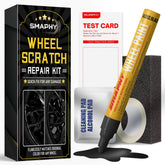 SMAPHY wheel scratch repair pen shown on a gloss black rim for at‑home restoration