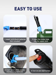 SMART JERRY transfer capability for diesel and gasoline in one portable pump.