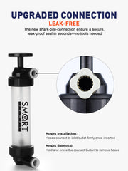 SMART JERRY high-flow 3 GPM pump speeds up fuel transfers.