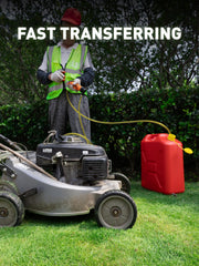 SMART JERRY Siphon Pump transferring coolant with reduced spills