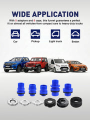 SMART JERRY spill-free operation supports cleaner engine bay during refills.