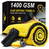 SMINDER 1400GSM car drying towel on car hood for streak-free drying