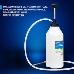 SMOTIVEPRO pump reaching narrow spaces for transmission fluid tasks.