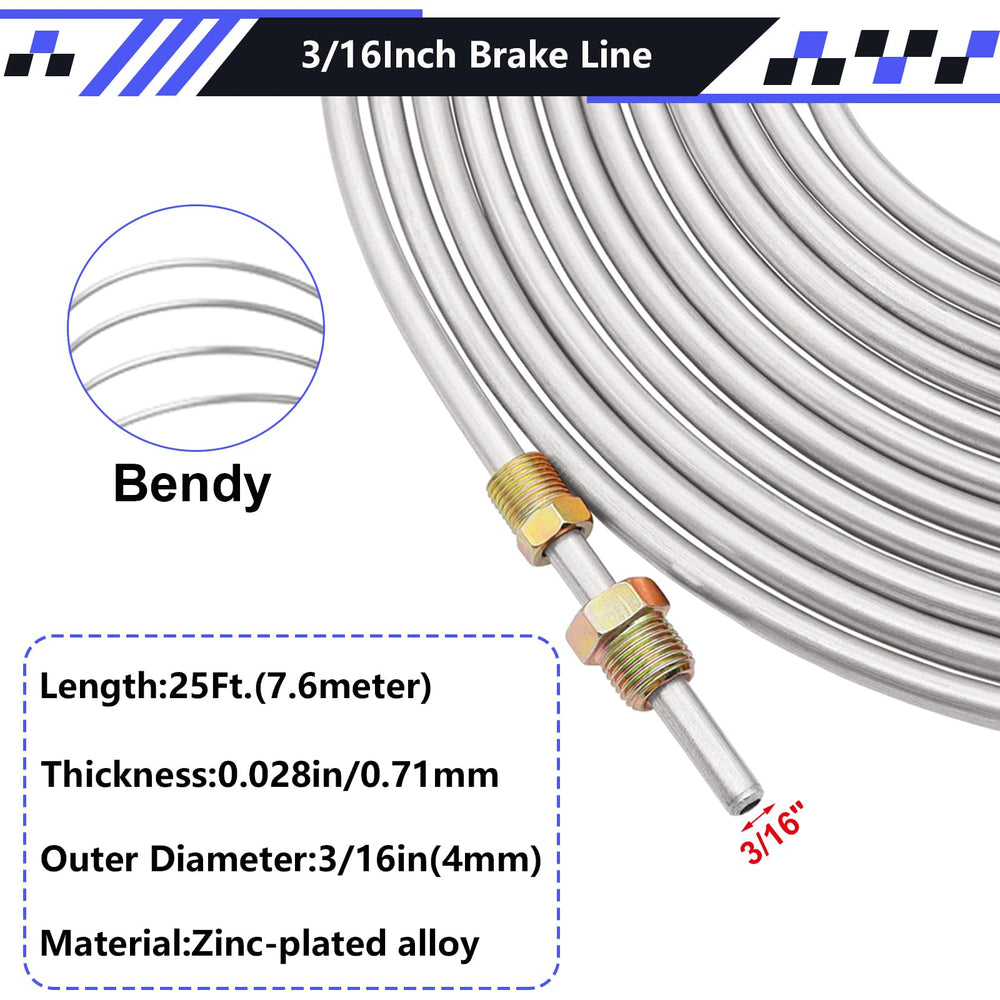 smseace easy-bend brake line demonstrated for tight spaces