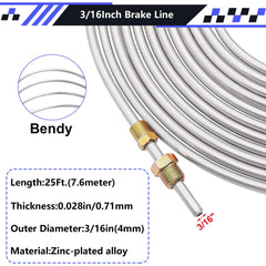 smseace easy-bend brake line demonstrated for tight spaces