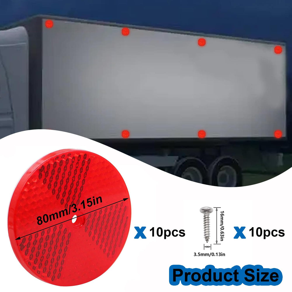 smseace red round reflector mounted on mailbox improves curb visibility