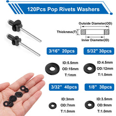 smseace rivet head choices cover multiple task sizes.